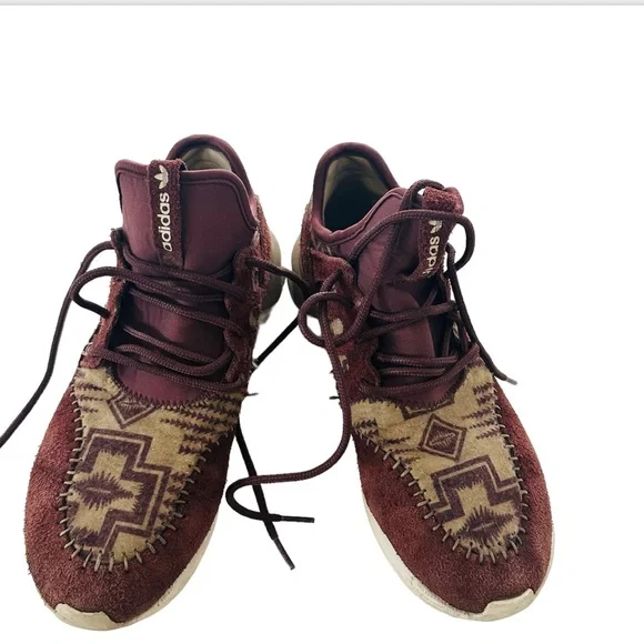 adidas | Shoes | Adidas Tubular Moc Sneakers Burgundy Hempwhite Mens Size  85 | Poshmark